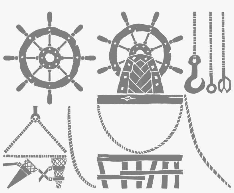 Ships Wheel - Ships Wheel Png Gray, transparent png