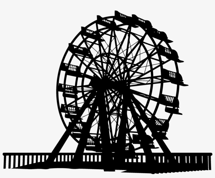 Graphic Free Download Papercuts Pinterest Silhouettes - Ferris Wheel Silhouette Png, transparent png
