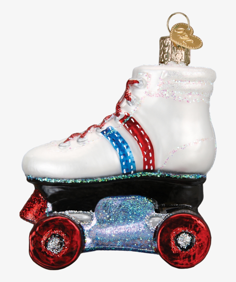 Old World Christmas Roller Skate 3.5" Glass Blown Ornament, transparent png