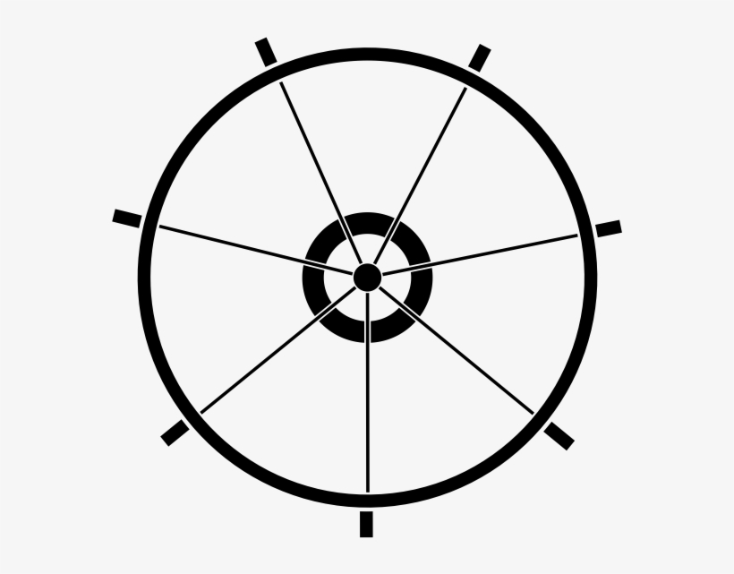 Ship Wheel Rubber Stamp - Bicycle, transparent png