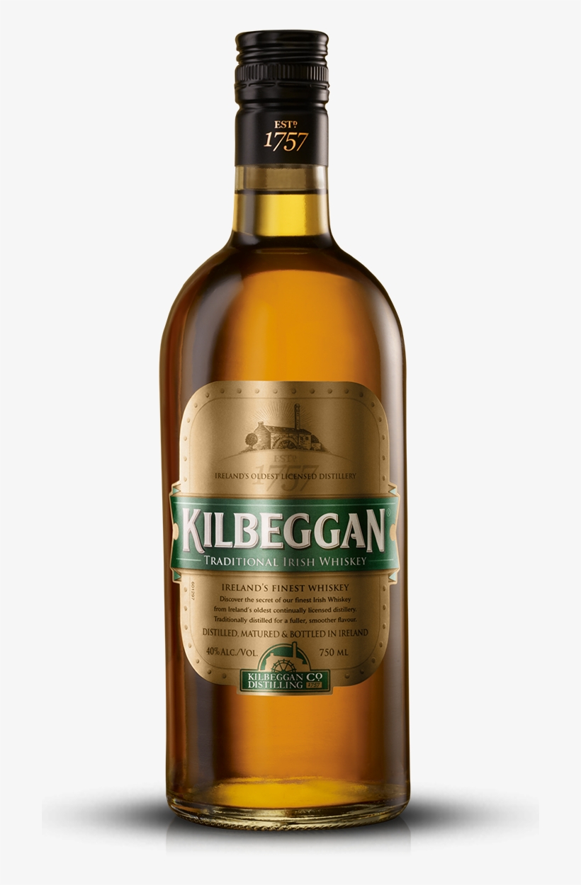 Kilbeggan Bottle - Kilbeggan Whiskey, transparent png