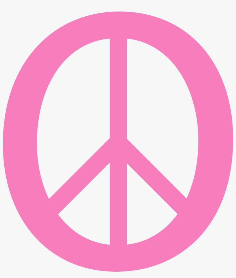 Pink - Peace - Sign - Clipart - Peace And Love Logo, transparent png
