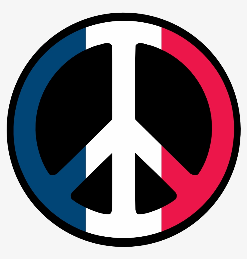France Flag Peace Symbol - Peace Sign In Italian, transparent png