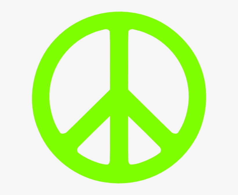How To Set Use Neon Green Peace Sign Clipart, transparent png