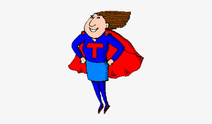 Funny Teacher Clip Art 9th Grade Math Teacher 97ajtg - Teacher In A Cape, transparent png