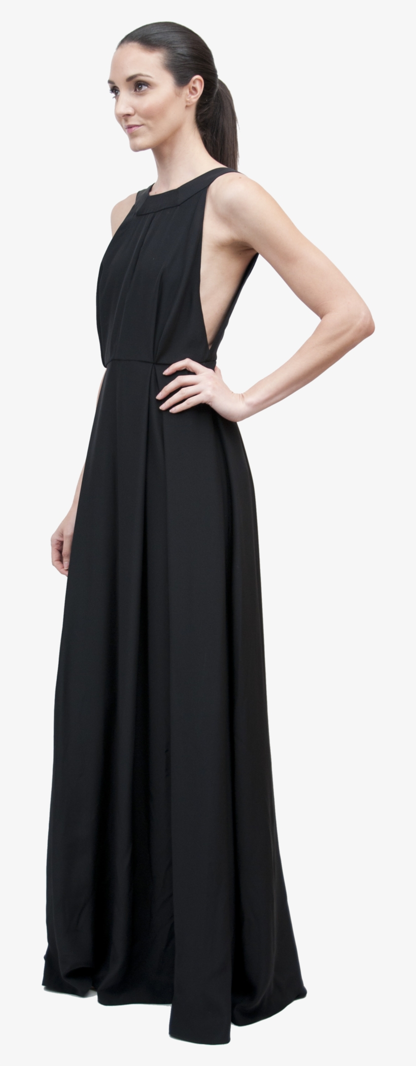 29023 Polillia Gown Black 3quarter V=1458682576 - Gown, transparent png
