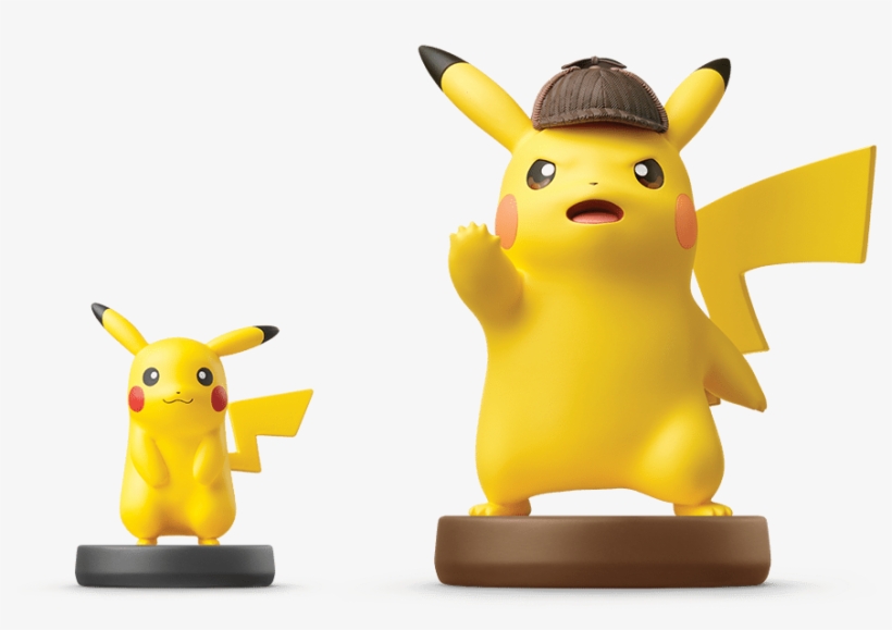 Detective Pikachu Amiibo - Detective Pikachu Amiibo Size, transparent png