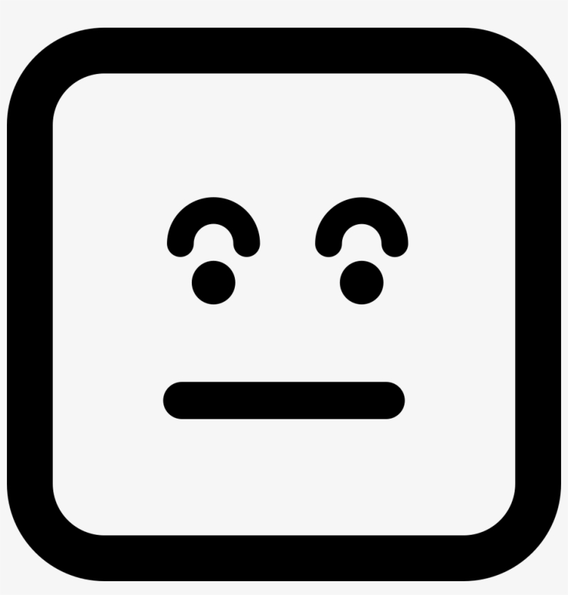 Surprised Emoticon Square Face Comments - Number 6 Icon Png, transparent png