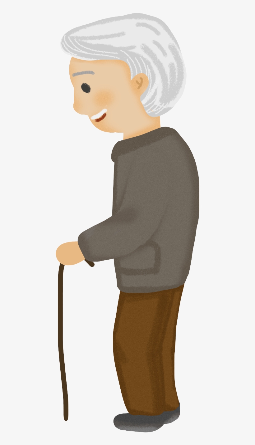 Cartoon Hand Drawn Simple Crutch Png And Psd - Cartoon, transparent png