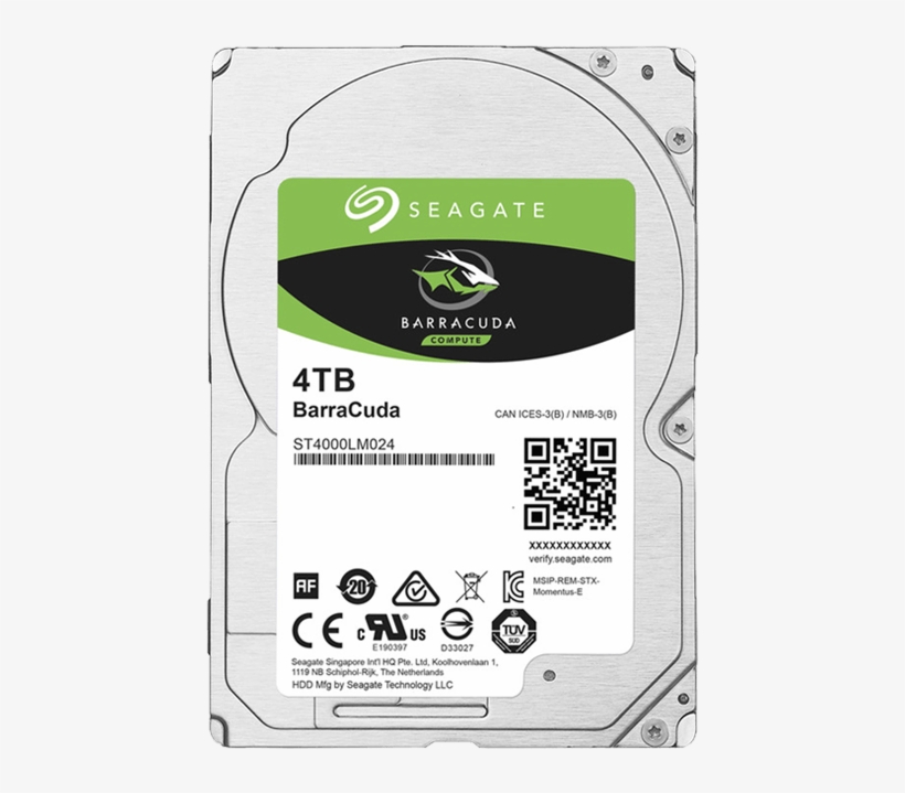 4tb Barracuda St4000lm024, 5400 Rpm, Sata 6gb/s, 128mb - Seagate Barracuda 5tb 2.5, transparent png