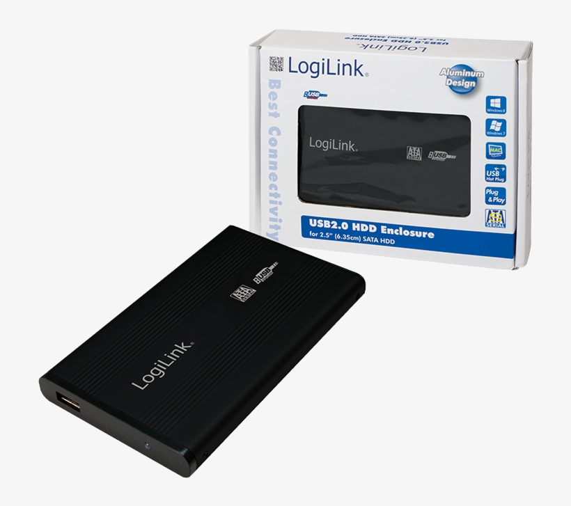 Close - Logilink Usb 2.0 Hdd Enclosure, transparent png