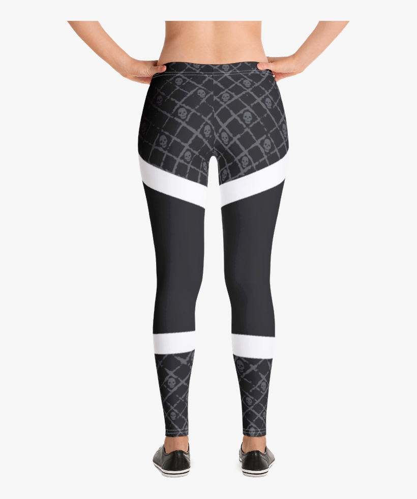 Crosshatch Skull Leggings - Leggings, transparent png
