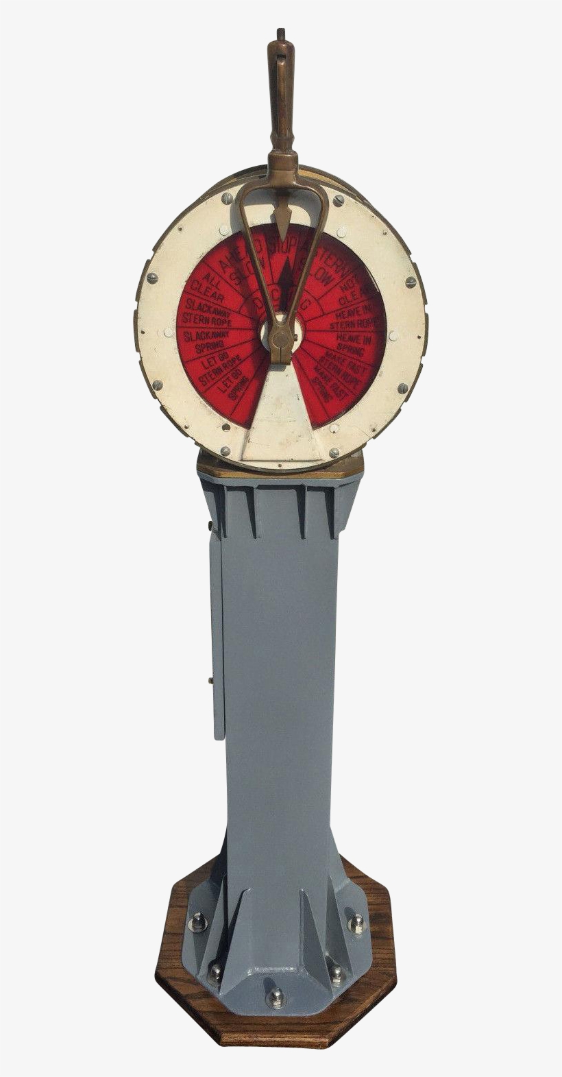 Vintage Ship Telegraph With Tower Stand Brass Aluminum - Sword, transparent png