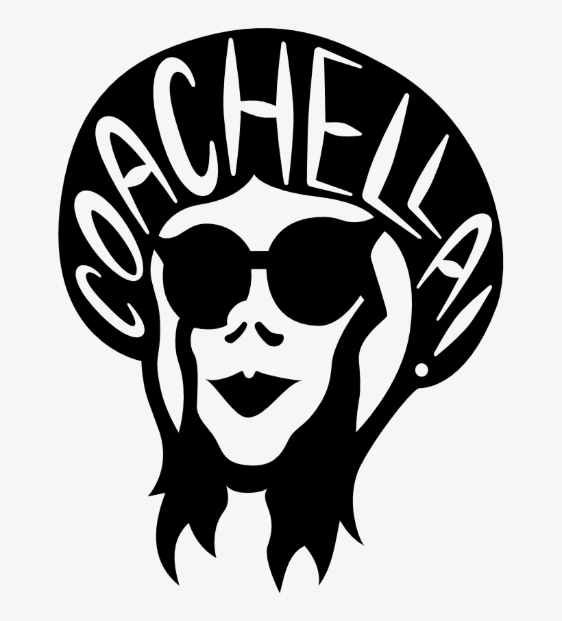 Image Of Coachella Face Sticker - Illustration, transparent png