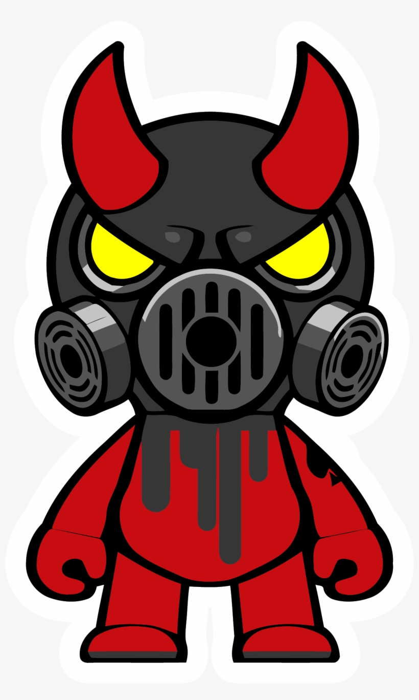 Gas Mask Oni Black Mask Clipart Png - Gas Mask Cartoon Png, transparent png