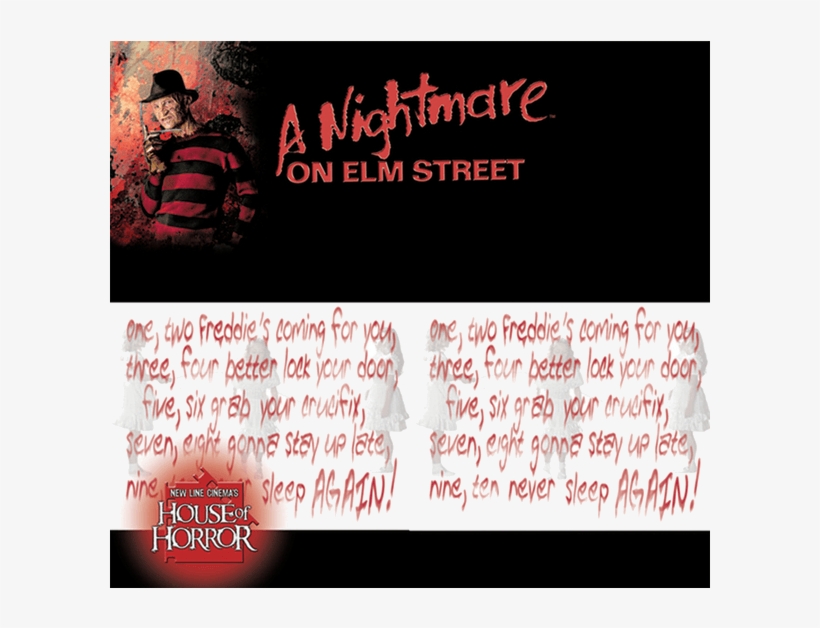 Freddy Krueger Rhyme Border - Nightmare On Elm Street, transparent png