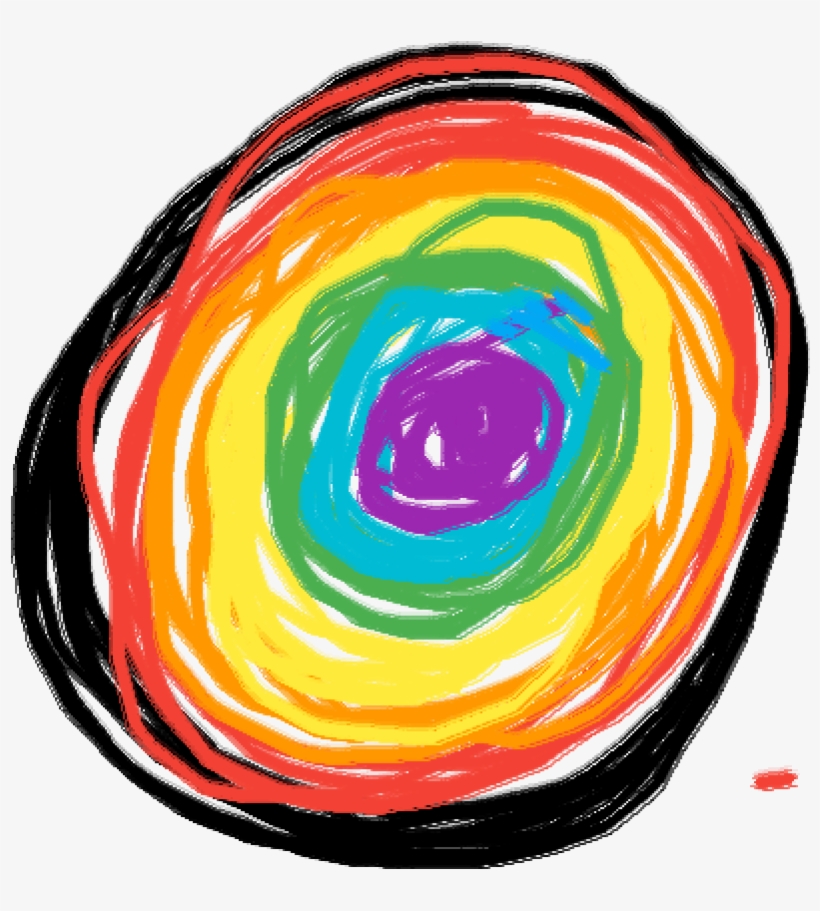 Rainbow Black Hole - Circle, transparent png