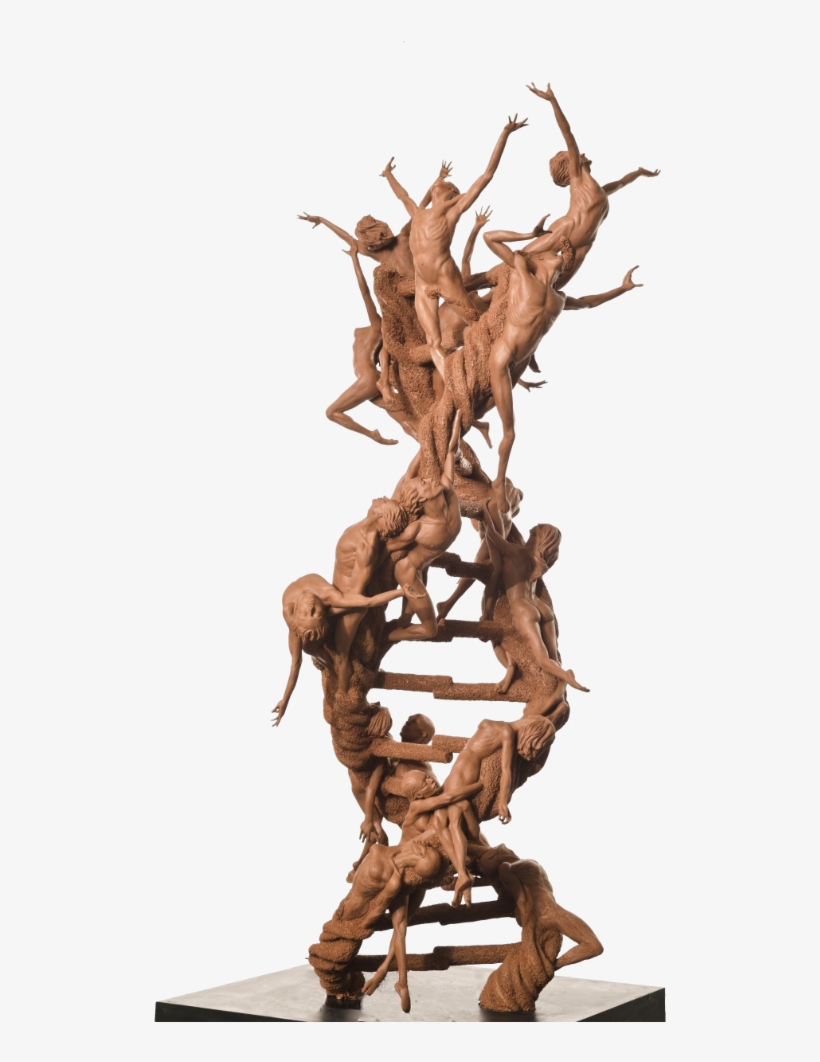 His Sculpture “the Double Helix Xx-xy” Imagines An - Dna Human Sculpture, transparent png