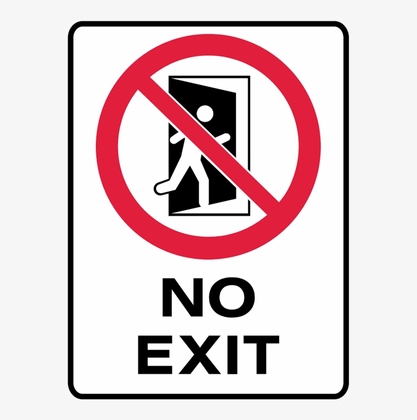 Brady Prohibition Signs - No Exit, transparent png