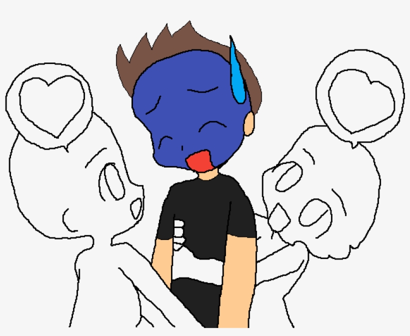 So Many Fangirls Its Scary - Love Triangle Drawing Base, transparent png