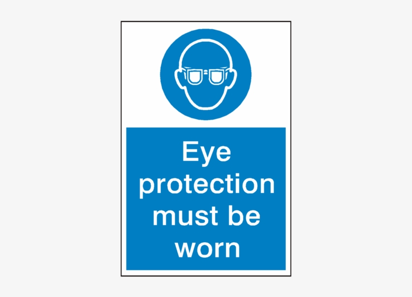 Eye Protection Mandatory Sign - Use Handrail On Stairs Sign, transparent png