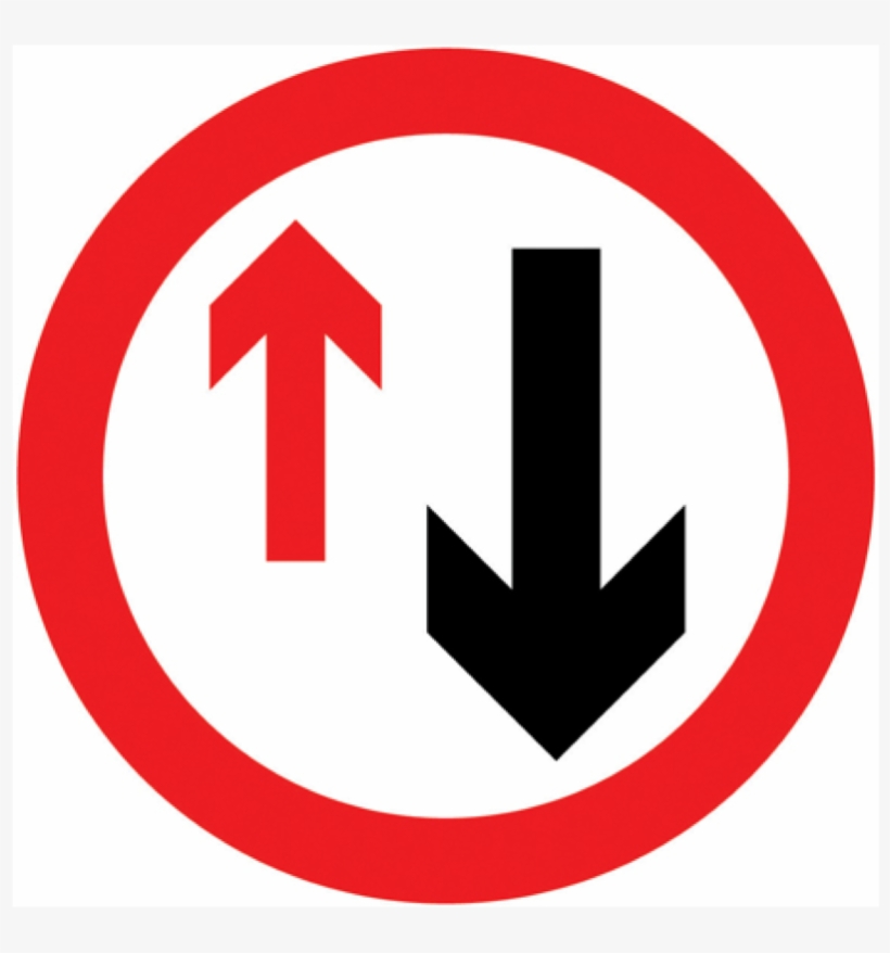 Give Way Road Sign, transparent png