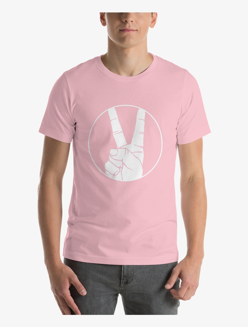 T Shirt With White Logo - Shirt, transparent png