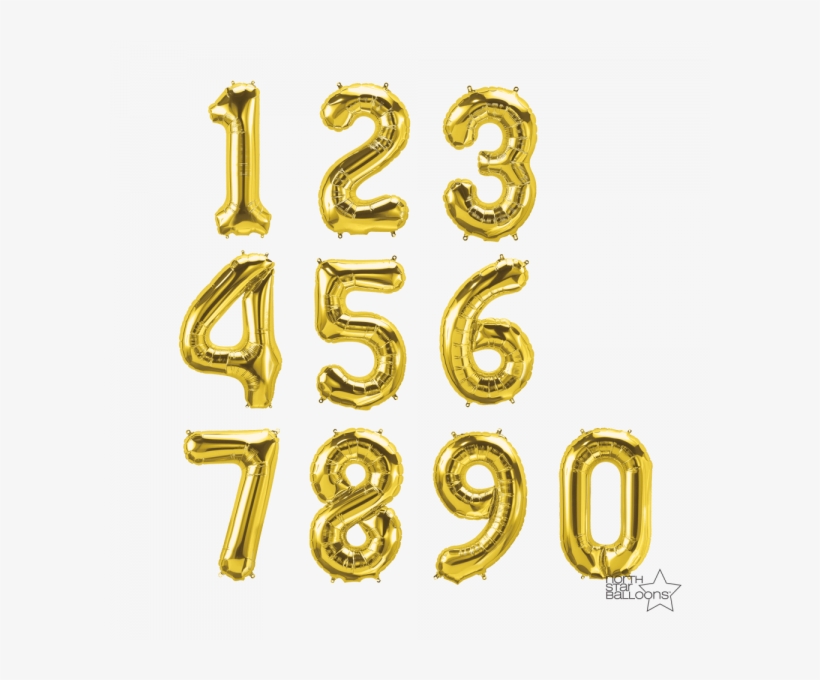 34 Inch Gold Numbers - Gold Numbers Transparent, transparent png