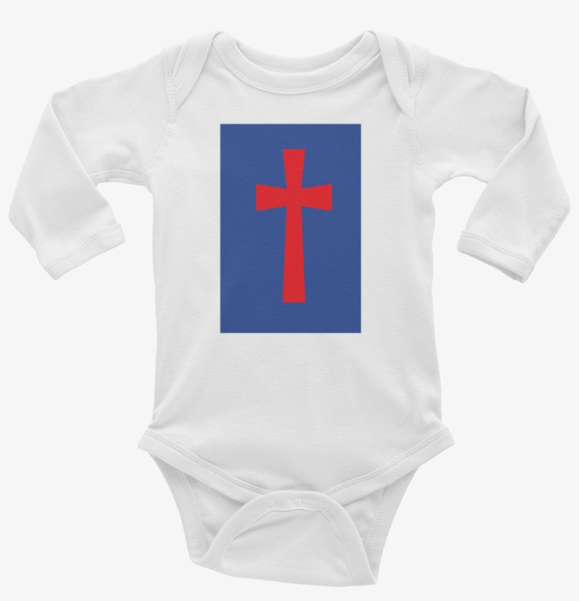 Infant Long Sleeve One-piece - Cross, transparent png