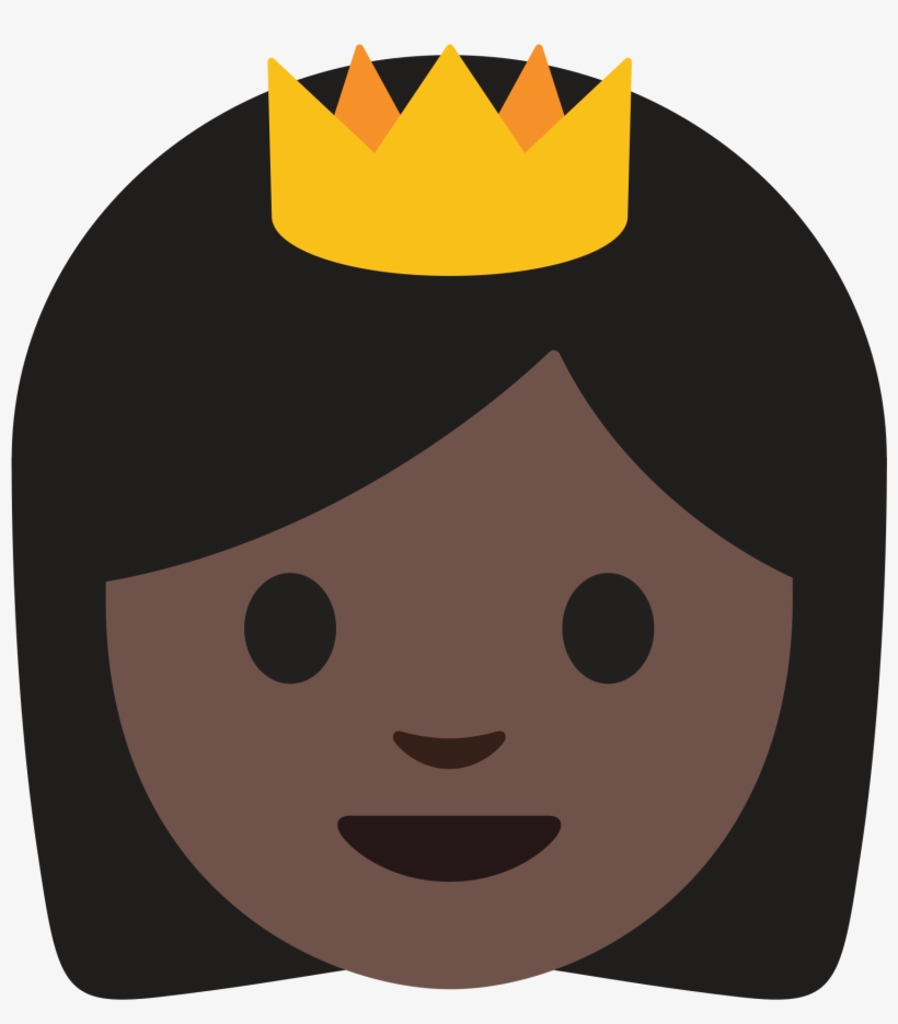 Open - Emoji Princesa Negra, transparent png