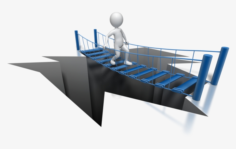 Stick Figure Bridge Chasm 800 Clr - Pitfalls Png, transparent png