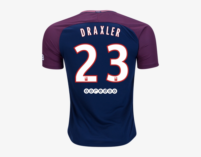 Paris Saint-germain 17/18 Home Jersey Draxler - Sports Jersey, transparent png