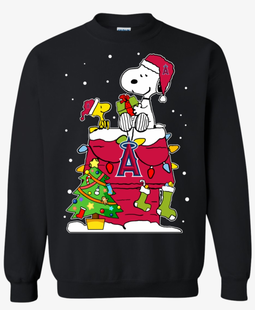 Shop Los Angeles Angels Snoopy Ugly Christmas Sweaters - Chicago Cubs Christmas Shirt, transparent png