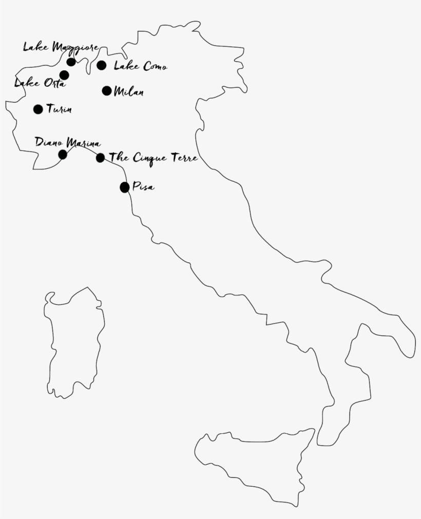Italy Map For Blog - Line Art, transparent png
