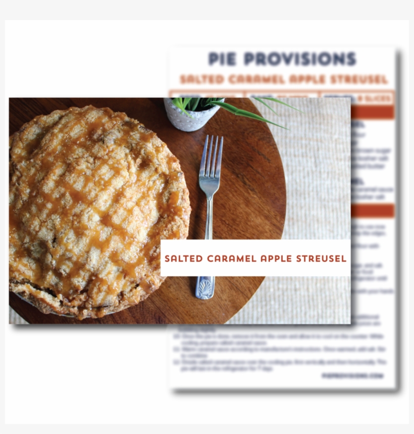 Salted Caramel Apple Streusel Recipe Card - Mince Pie, transparent png