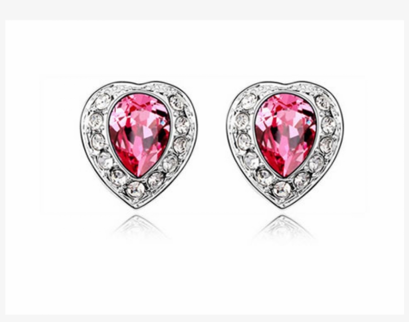 Colored Gemstones Studs Earrings Pair - Earrings, transparent png