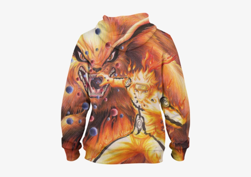 Naruto Nine Tails Pullover Hoodie - Naruto Sweatshirt, transparent png