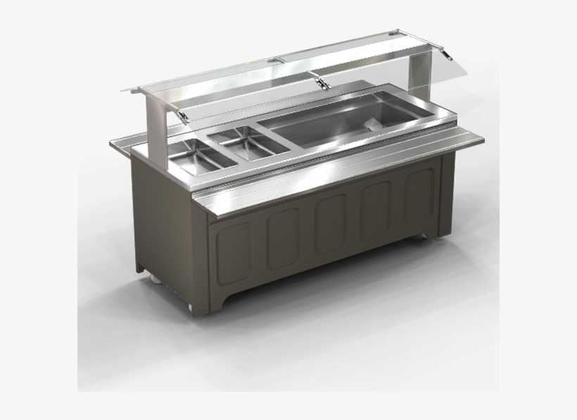 Dual Temp, Two Hot Wells, Three Well Cold Pan, Nsf4&7, - Stainless Steel Salad Bar, transparent png