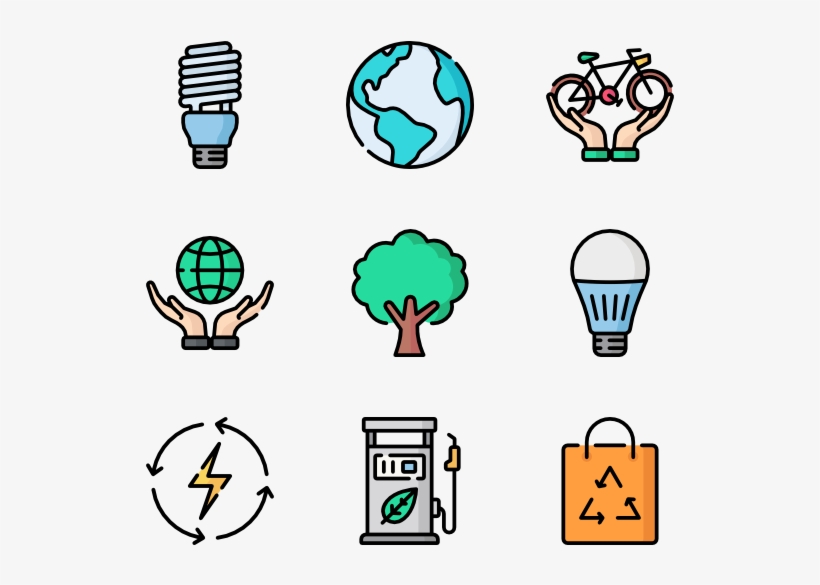 Ecology 50 Icons, transparent png