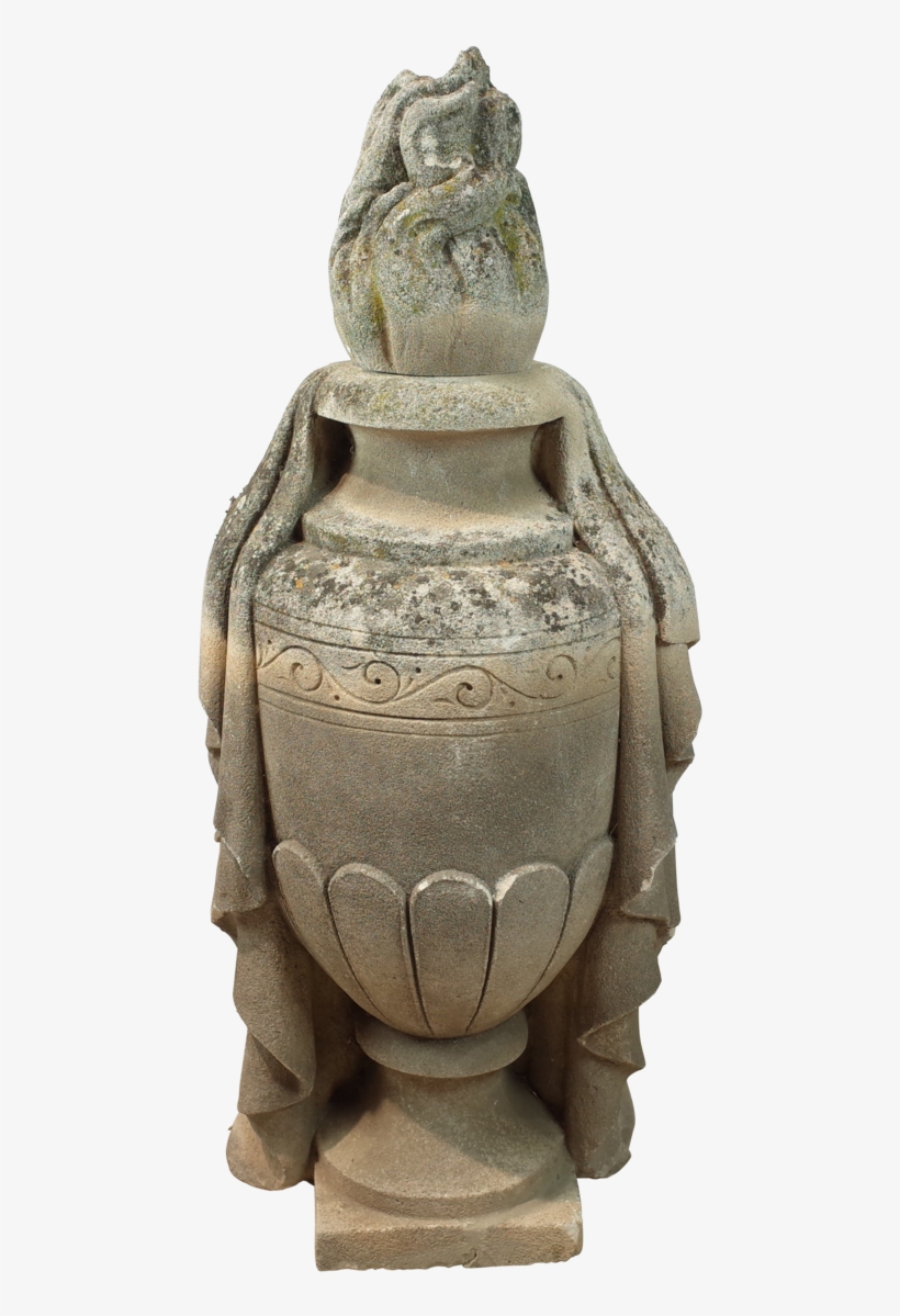Carved Stone Cloaked Urn - Bronze Sculpture, transparent png