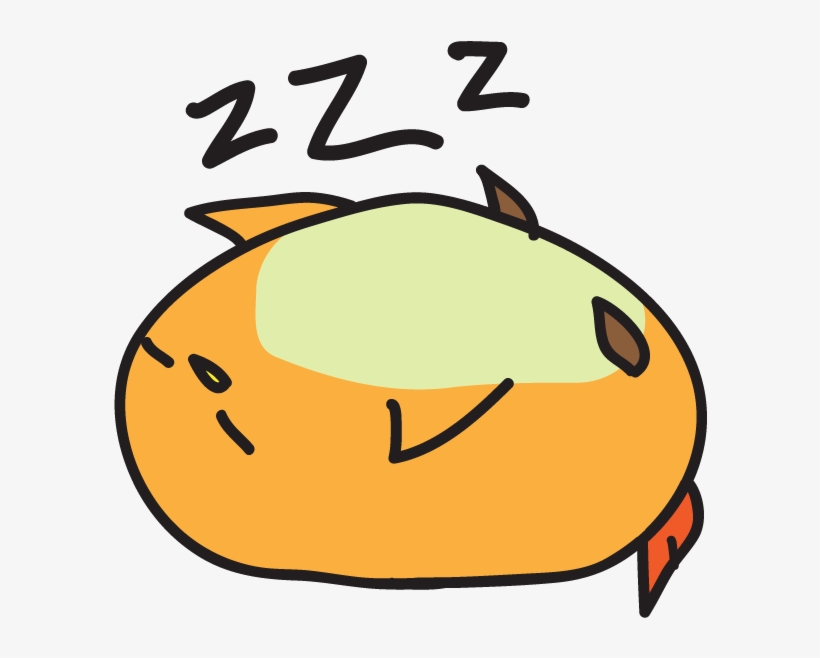 Sleepy Orangy, transparent png