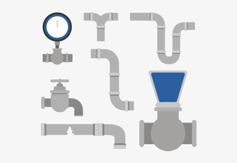 Colorful Set Of Pipes Plumbing Service 25030 - Service Pipes, transparent png
