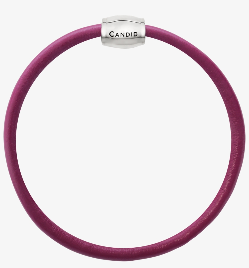 Single Strand Raspberry Nappa Leather Bracelet - Circle, transparent png