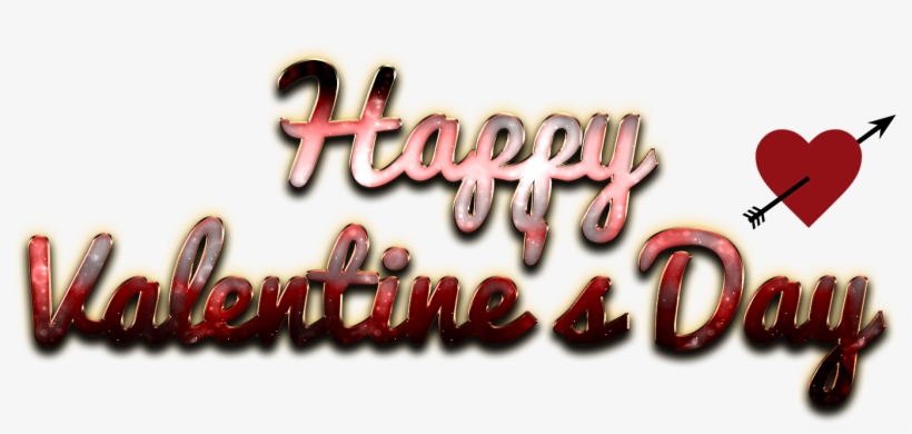 Happy Valentines Day Word - Calligraphy, transparent png