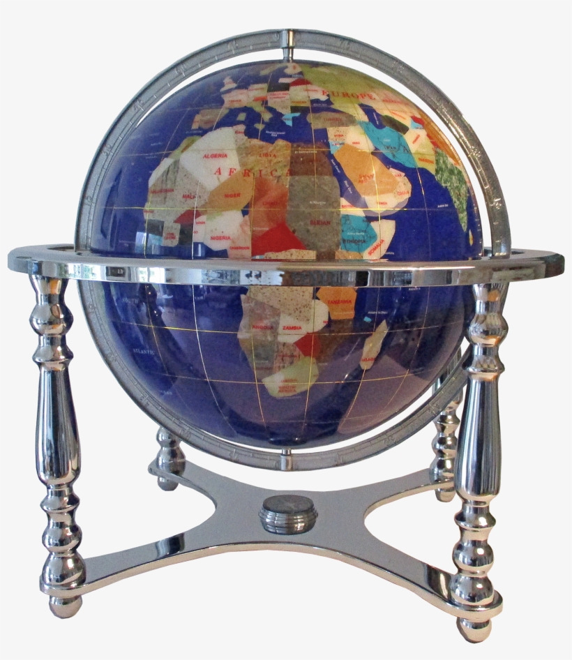Globe Terrestre De Bureau 33 Cm Bleu Lapis 4 Pieds - Globe, transparent png