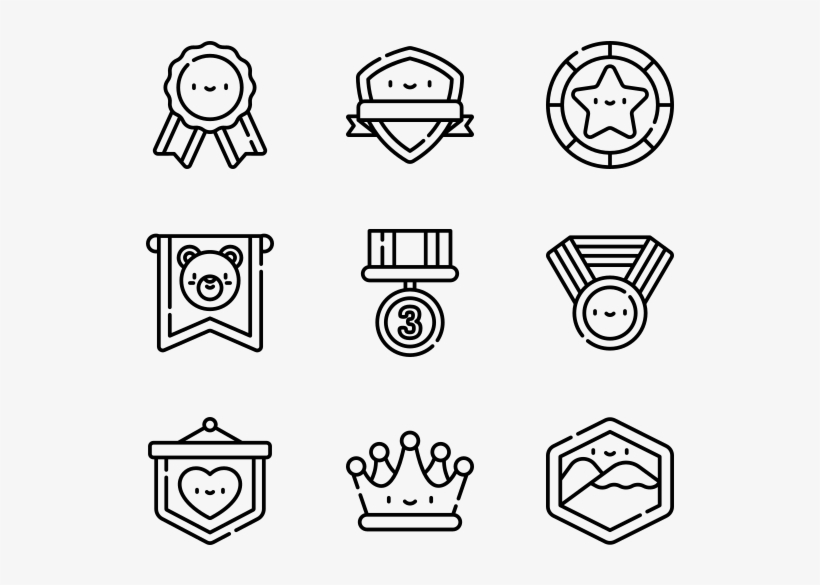 Rewards And Badges - Hand Drawn Icon Png, transparent png