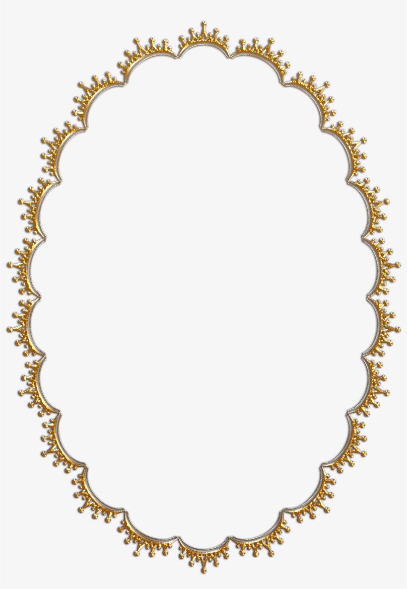 Рамки Пнг Золотые - Golden Round Frame Png, transparent png