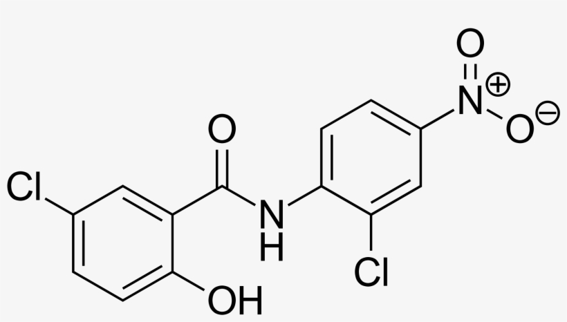 Https - //upload - Wikimedia - - Svg/2000px-niclosamide - 2 Hydroxybenzoic Acid Structural Formula, transparent png