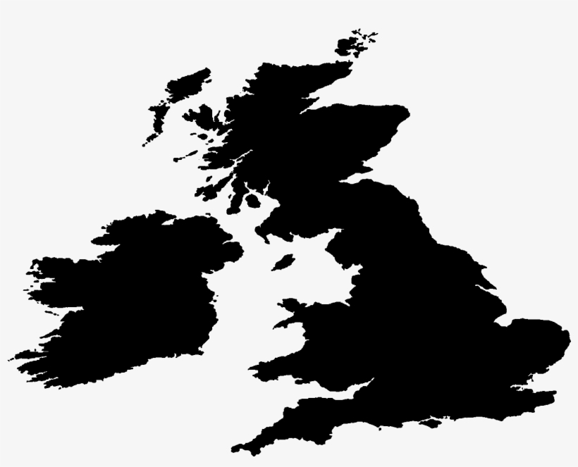 And Then Use The Magic Wand Or Similar Selection Tools - Silhouette Map Of The Uk, transparent png
