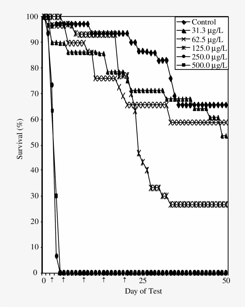 Survival Of Grass Shrimp Larvae Exposed To Chlorothalonil - Diagram, transparent png